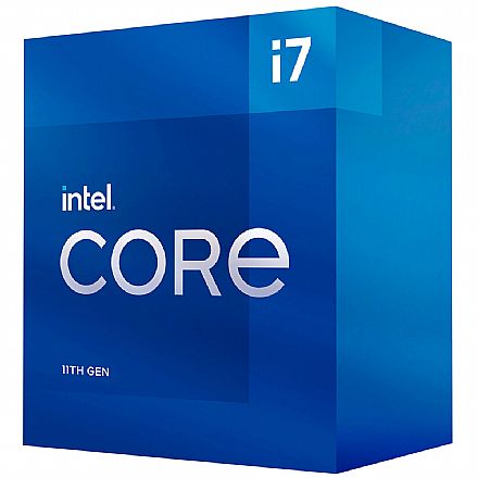 Processador Intel - Intel® Core i7 11700 - LGA 1200 - 2.5GHz (Turbo 4.9GHz) - Cache 16MB - 11ª Geração - BX8070811700