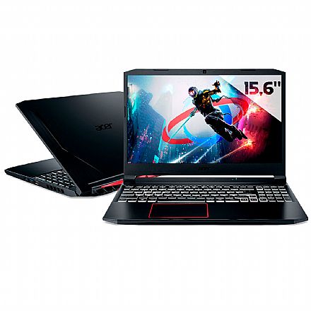 Notebook - Notebook Acer Aspire Nitro 5 AN515-55-73R9 Gamer - Intel i7 10750H, 32GB, SSD 512GB, GeForce GTX 1650, Tela 15.6" Full HD 144Hz - Windows 10