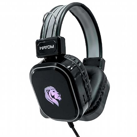 Fone de Ouvido - Headset Gamer Hayom HF2206 - Microfone - LED - Conector P2 e USB para energia - 221006