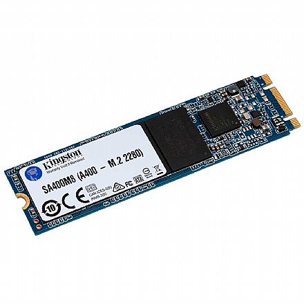 SSD - SSD M.2 480GB Kingston A400 - SATA - Leitura 500MB/s - Gravação 450MB/s - SA400M8/480G