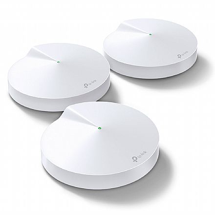 Roteador, Repetidor & Acess Point - Roteador Wi-Fi TP-Link Deco M5 AC1300 - Kit 3 unidades - Gigabit - Tecnologia Wi-Fi MESH - até 1267 Mbps