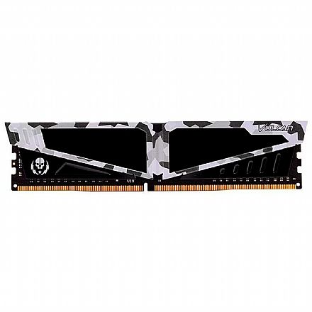 Memória para Desktop - Memória 16GB DDR4 3200MHz Team Group T-Force Vulcan RTB - Branca - TLPBD416G3200HC16FBK