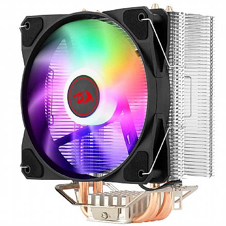 Cooler CPU - Cooler para Processador Redragon Tyr CC-9104 - Intel / AMD - RGB Rainbow