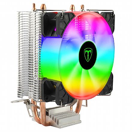 Cooler CPU - Cooler para Processador T-Dagger Idun T-GC9109 M - Intel / AMD - RGB Rainbow