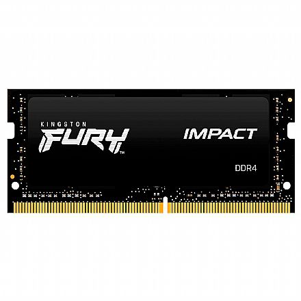 Memória para Notebook - Memória SODIMM 16GB DDR4 2666MHz Kingston Fury Impact - para Notebook - CL15 - KF426S15IB1/16