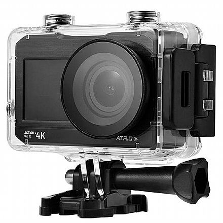Câmera Digital - Câmera de Ação Atrio Action+ DC191 - 4K Ultra HD - Wi-Fi - Tela LCD 2" - 16MP - 30FPS