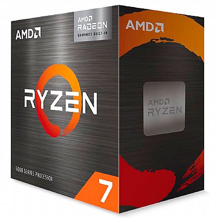 Processador AMD - AMD Ryzen 7 5700G Octa Core - 16 Threads - 3.8GHz (Turbo 4.6GHz) - Vídeo Integrado - Cache 20MB - AM4 - 100-100000263BOX