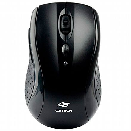 Mouse - Mouse sem Fio C3Tech M-W012BK V2 - 2.4GHz - 1600dpi - Preto - Open Box