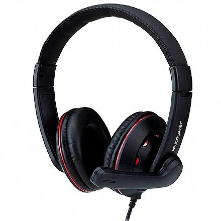 Fone de Ouvido - Headset Gamer Multilaser PH335 - Controle de Volume e Microfone - Conector P2