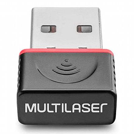 Placas e Adaptadores de rede - USB Adaptador Wi-Fi Multilaser RE035 - Nano - 150Mbps - MU-MIMO