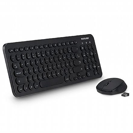 Kit Teclado e Mouse - Kit Teclado e Mouse sem Fio Multilaser TC231 - 1600dpi - ABNT2 - Teclas Redondas