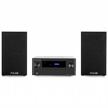 Caixa de Som - Mini System Multilaser Pulse Cash SP387 - 250W RMS - USB, Bluetooth, CD, Cartão SD, Rádio FM, Auxiliar - Função Power Bank