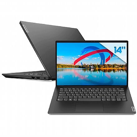 Notebook - Notebook Lenovo V14 - Intel i3 1115G4, RAM 4GB, SSD 128GB, Tela 14", Windows 10 - 82NM0005BR