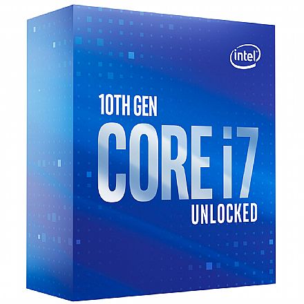 Processador Intel - Intel® Core i7 10700K - LGA 1200 - 3.8GHz (Turbo 5.1GHz) - Cache 16MB - 10ª Geração - BX8070110700K