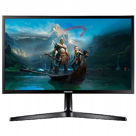 Monitor - Monitor Gamer 23.5" Samsung Odyssey Curvo - Full HD - FreeSync - 144Hz - 4ms - LC24RG50FQLMZD