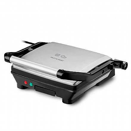 Eletroportáteis - Sanduicheira Grill Multilaser Panini CE123 - 127V - 1500W - Chapa Antiaderente - Abertura 180°