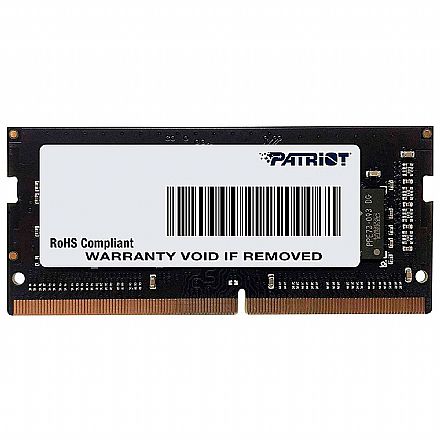 Memória para Notebook - Memória SODIMM 16GB DDR4 2666MHz Patriot Signature - para Notebook - CL19 - PSD416G26662S