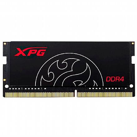 Memória para Notebook - Memória SODIMM 8GB DDR4 3200MHz XPG Hunter - para Notebook - CL20 - AX4S32008G20I-SBHT