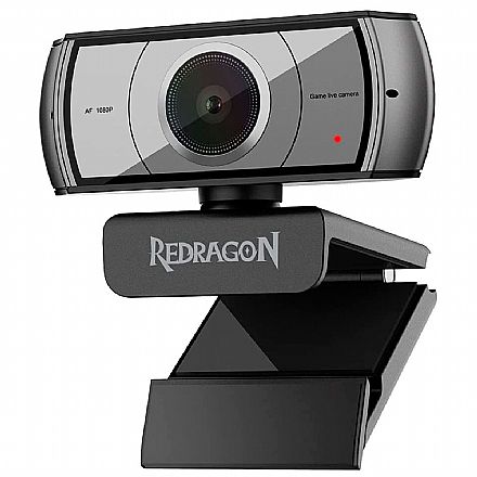 Webcam - Web Câmera Redragon Apex 2 - Vídeochamadas em Full HD 1080p - com Microfone - GW900-1
