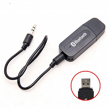 Acessorios de som - Receptor Bluetooth - Cabo P2 30cm - Alimentação USB - Lehmox LEY-163