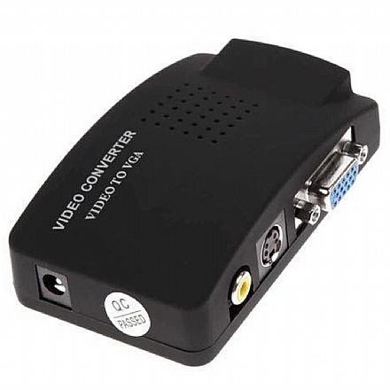 Segurança CFTV - Conversor de Vídeo RCA para VGA - Knup KP-3462