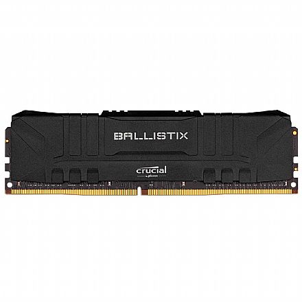 Memória para Desktop - Memória 8GB DDR4 3200MHz Crucial Ballistix - CL16 - Preta - BL8G36C16U4B