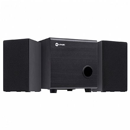 Caixa de Som - Caixa de Som Vinik 2.1 Tune CXTU16W - 16W RMS - Subwoofer, USB Conector P2 - Acabamento em Madeira