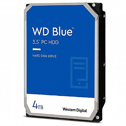HD (Disco Rígido) - HD 4TB SATA - 5400RPM - 256MB Cache - Western Digital Blue - WD40EZAZ