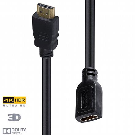 Cabo & Adaptador - Cabo Extensor HDMI 2.0 - 2 metros - 4K UltraHD - com Filtro