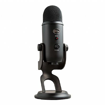 Acessorios de som - Microfone Condensador Blue Yeti - USB - Preto - 988-000100