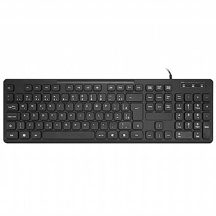 Teclado - Teclado USB K-Mex Slim KB-6928 - ABNT2 - KB6928U0001CBOX