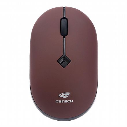 Mouse - Mouse sem Fio C3Tech M-W60RD - 1600dpi - Preto e Vermelho