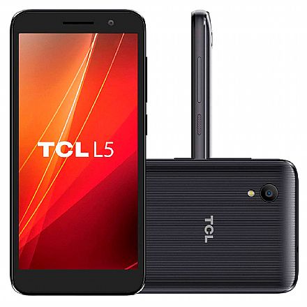 Smartphone - Smartphone TCL L5 Go - Tela 5", Câmera 8MP, 16GB, 4G - 5033E-2HOFBRA
