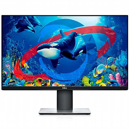 Monitor - Monitor 27" Dell P2720D - IPS QHD 2560 x 1440 - Regulagem de Altura e Rotação 90° Pivot - HUB USB 3.0 - HDMI/DisplayPort - Outlet - Garantia 90 dias