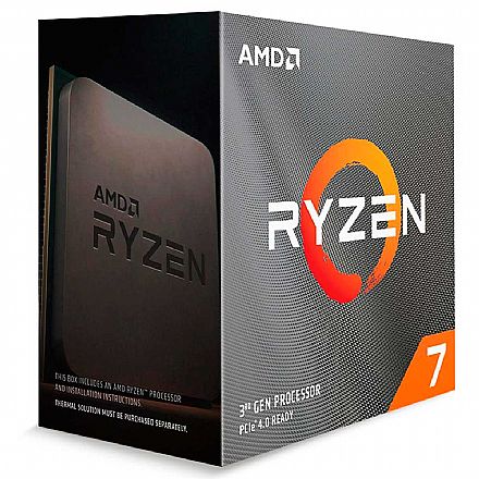 Processador AMD - AMD Ryzen 7 3800XT Octa Core - 16 Threads - 3.8GHz (Turbo 4.7GHz) - Cache 36MB - AM4 - 100-100000279WOF