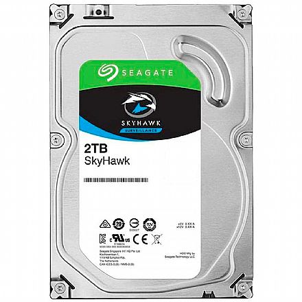 HD (Disco Rígido) - HD 2TB SATA - 7200RPM - 256MB Cache - Seagate Surveillance Skyhawk - ST2000VX015 - Ideal para Vigilância