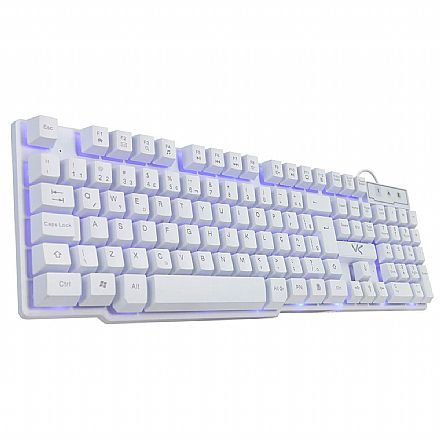 Teclado - Teclado Gamer Vinik Gaming Hydra Branco - ABNT2 - Retroiluminado - GTH100BA