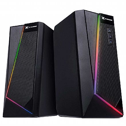 Caixa de Som - Caixa de Som Gamer Vinik Blast RGB - 10W RMS - Conector P2 e energia USB - CXBLRGB10W