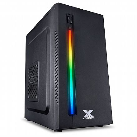 Gabinete - Gabinete Gamer Vx Gaming Australis Preto - USB 3.0 - LED RGB