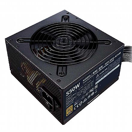 Fonte - Fonte 550W Cooler Master MWE V2 - PFC Ativo - Eficiência 85% - 80 PLUS® Bronze - MPE-5501-ACAAB-WO