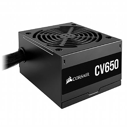 Fonte - Fonte 650W Corsair CV650 - PFC Ativo - 88% Eficiência - 80 Plus® Bronze - CP-9020236-BR