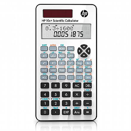 Acessórios - Calculadora Científica HP 10S+ - 240 funções - 12 dígitos - Alimentação Solar e Bateria - NW276AA#B1K