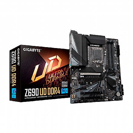 Placa Mãe para Intel - Gigabyte Z690 UD (LGA 1700 - DDR4 5333 O.C) - Chipset Z690 - USB 3.2 - Slot M.2