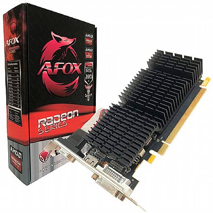 Placa de Vídeo - AMD Radeon R5 220 1GB GDDR3 64bits - Afox AFR5220-1024D3L5-V2