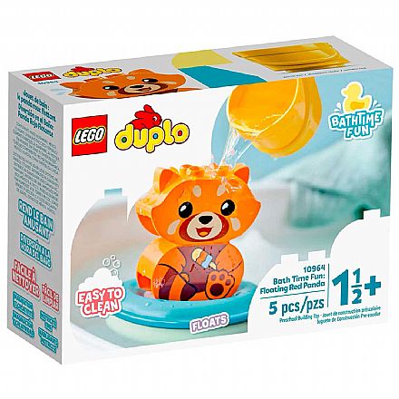 Brinquedo - LEGO Duplo - Diversão Hora do Banho: Panda Vermelho Flutuante - 10964