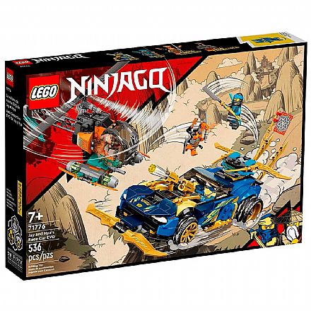 Brinquedo - LEGO Ninjago - Carro de Corrida EVO do Jay e da Nya - 71776