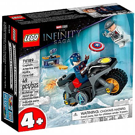 Brinquedo - LEGO Super Heroes Marvel - O Confronto entre Capitão América e Hydra - 76189