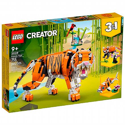 Brinquedo - LEGO Creator 3 Em 1 - Tigre Majestoso - 31129
