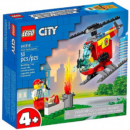 Brinquedo - LEGO City - Helicóptero dos Bombeiros - 60318