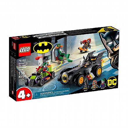 Brinquedo - LEGO Super Heroes DC - Batman vs. Coringa: Perseguição de Batmóvel - 76180
